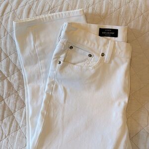JCREW wide leg white denim